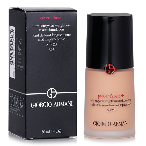 ジョルジオ アルマーニ  Power Fabric+ Ultra Longwear Weightless Matte Foundation SPF 20 - # 5.25   30ml/1oz