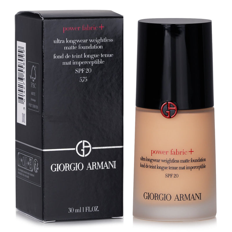 ジョルジオ アルマーニ  Power Fabric+ Ultra Longwear Weightless Matte Foundation SPF 20 - # 5.75   30ml/1oz