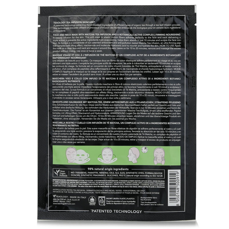 Teaology  Matcha Tea Superfood Face & Neck Mask   21ml/0.17oz
