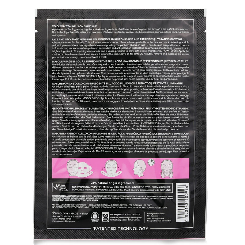 Teaology  Peach Tea Hyaluronic Face & Neck Mask   21ml/0.17oz