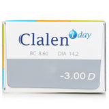 Clalen  1 Day Ultra-Soo Clear Contact Lenses -3.00   30pcs