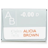 Clalen  1 Day Iris Alicia Brown Color Contact Lenses -0.00   30pcs