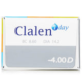 Clalen  1 Day Ultra-Soo Clear Contact Lenses -4.00   30pcs