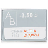 Clalen  1 Day Iris Alicia Brown Color Contact Lenses -3.50   30pcs