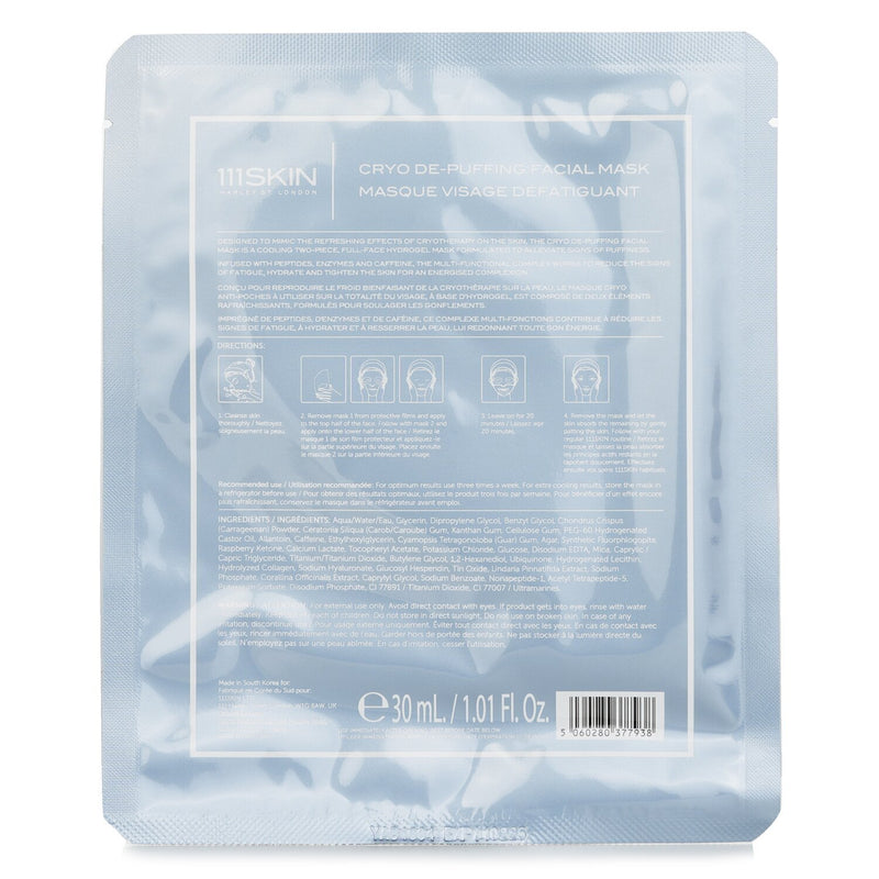 111スキン  Cryo De-Puffing Facial Mask   5x30ml/5x1.01oz