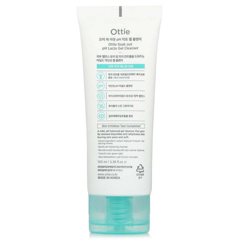 オッティー  Soak Out pH Lacto Gel Cleanser   100ml/3.38oz