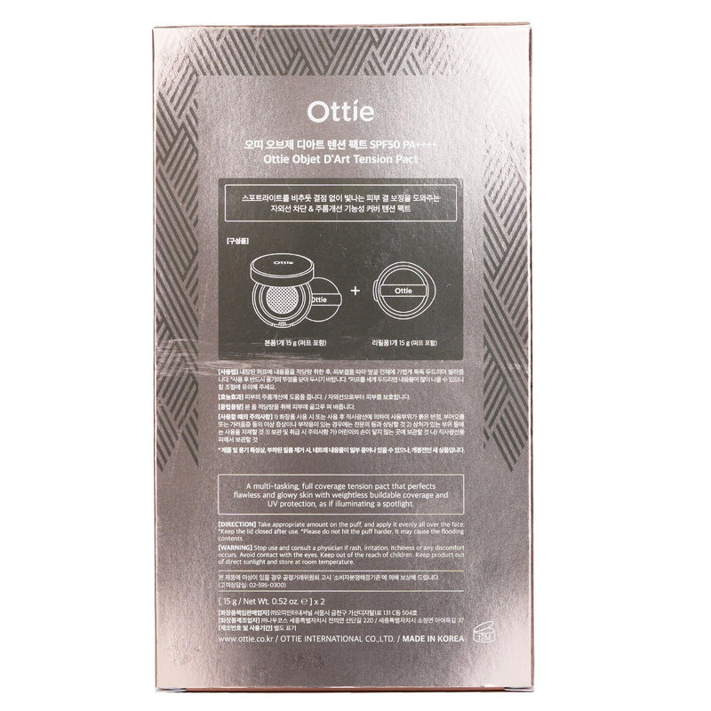 オッティー  Objet D’art Tension Pact SPF50 PA++++ & Refill  # 23 Natural   2x15g/0.52oz