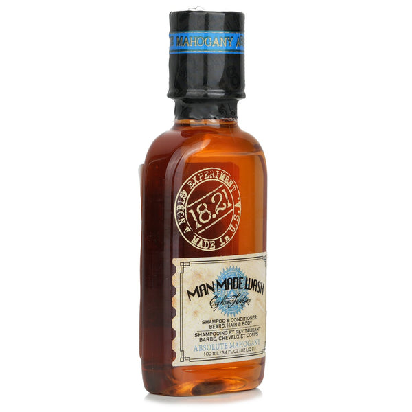 18.21 Man Made  Man Made Wash Shampoo, Conditioner & Body Wash - # Absolute Mahogany   100ml/3.4oz