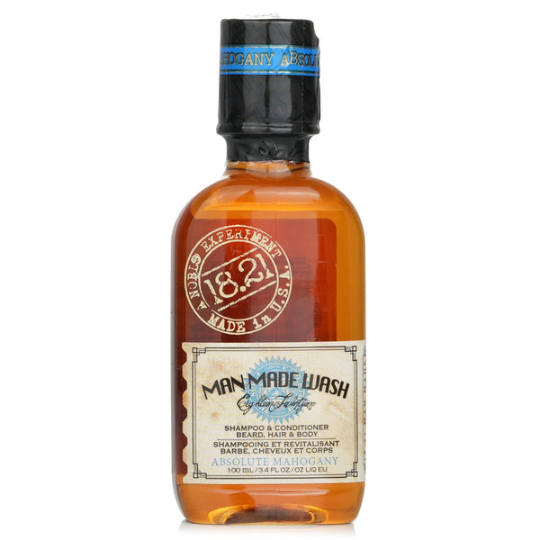 18.21 Man Made  Man Made Wash Shampoo, Conditioner & Body Wash - # Absolute Mahogany   100ml/3.4oz