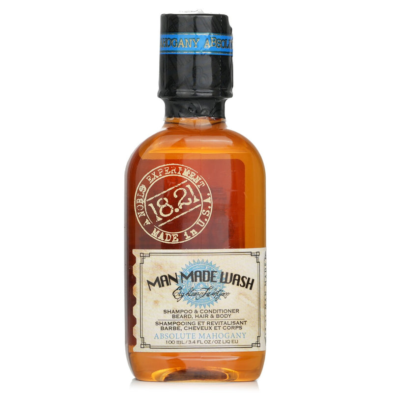18.21 Man Made  Man Made Wash Shampoo, Conditioner & Body Wash - # Absolute Mahogany   100ml/3.4oz
