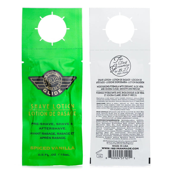 18.21 Man Made  18.21 Man Made Glide Shave Lotion - # Spiced Vanilla   15ml/0.5oz