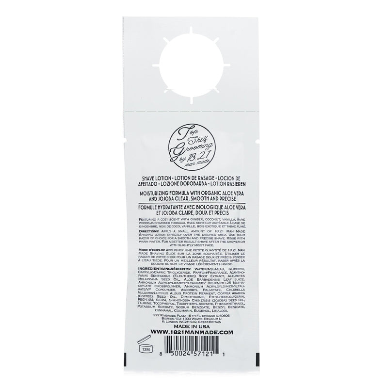 18.21 Man Made  18.21 Man Made Glide Shave Lotion - # Spiced Vanilla   15ml/0.5oz