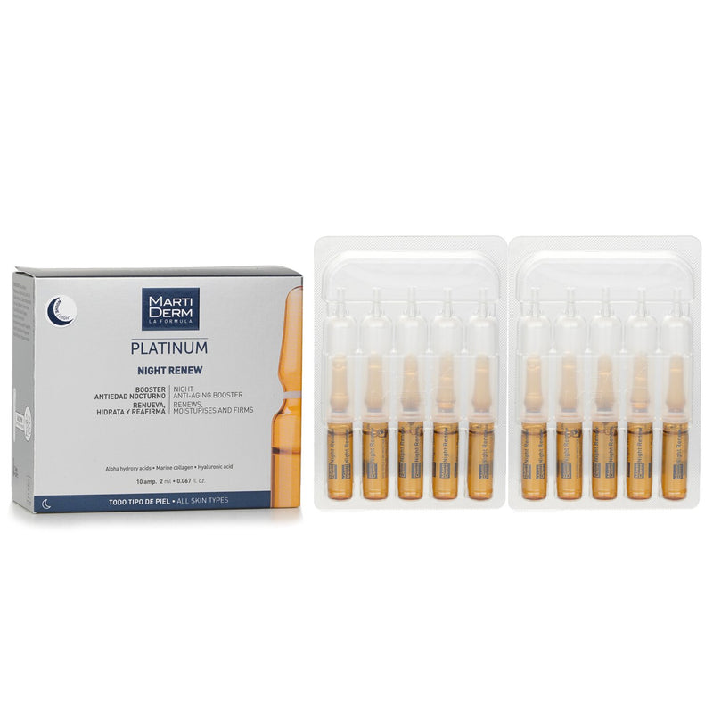 マルティダーム  Platinum Night Renew Ampoules (For All Skin)   10Ampoules x2ml