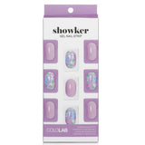 Cololab  Showker Gel Nail Strip # CSA311 Violet Flower   1pcs