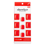 Cololab  Showker Gel Nail Strip # CPF504 Real Red   1pcs