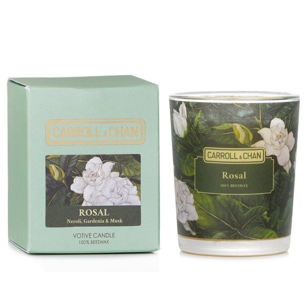 キャンドル・キャロル&チャン  100% Beeswax Votive Candle - Rosal (Neroli, Gardenia & Musk)   65g/2.3oz