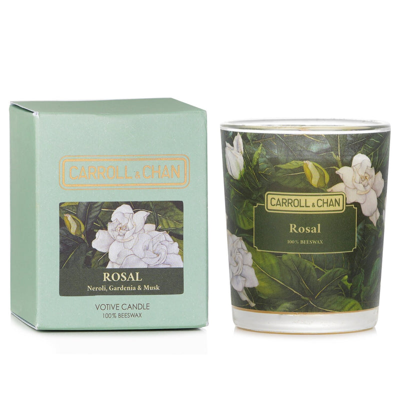 キャンドル・キャロル&チャン  100% Beeswax Votive Candle - Rosal (Neroli, Gardenia & Musk)   65g/2.3oz