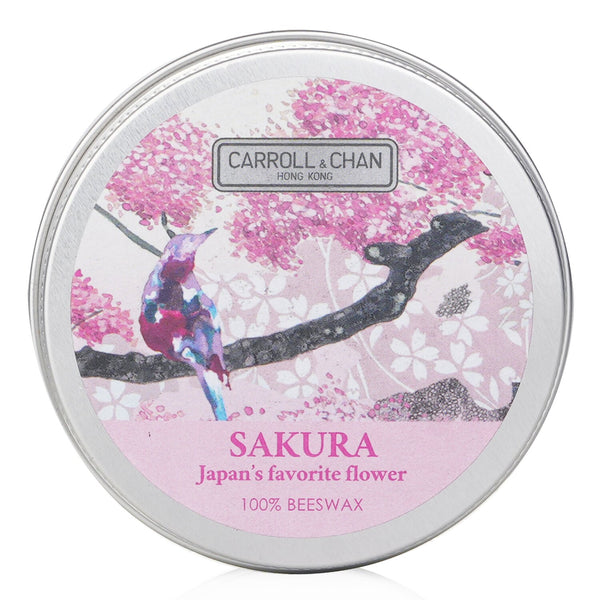 キャンドル・キャロル&チャン  100% Beeswax Mini Tin Candle - # Sakura   1pcs