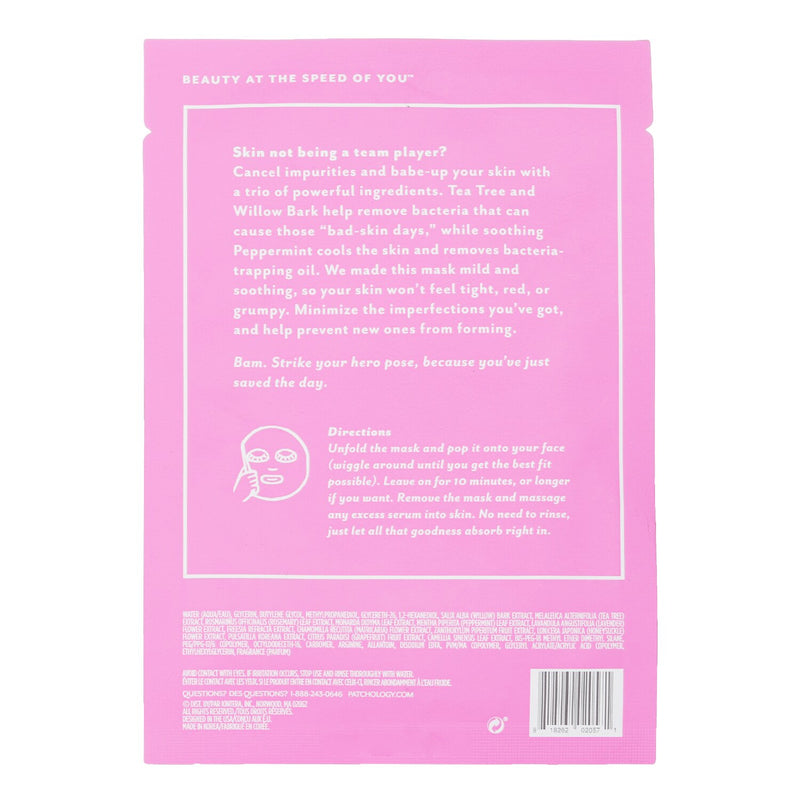 パッチオロジー  Moodmask The Good Fight Clear Skin Sheet Mask   20ml/0.705oz