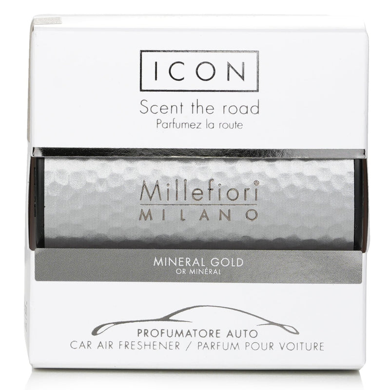 ミッレフィオーリ  Icon Metal Car Air Freshener - Mineral Gold   1pc
