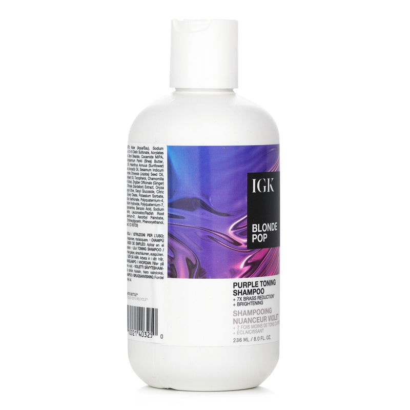 IGK  Blonde Pop Purple Toning Shampoo   236ml/8oz