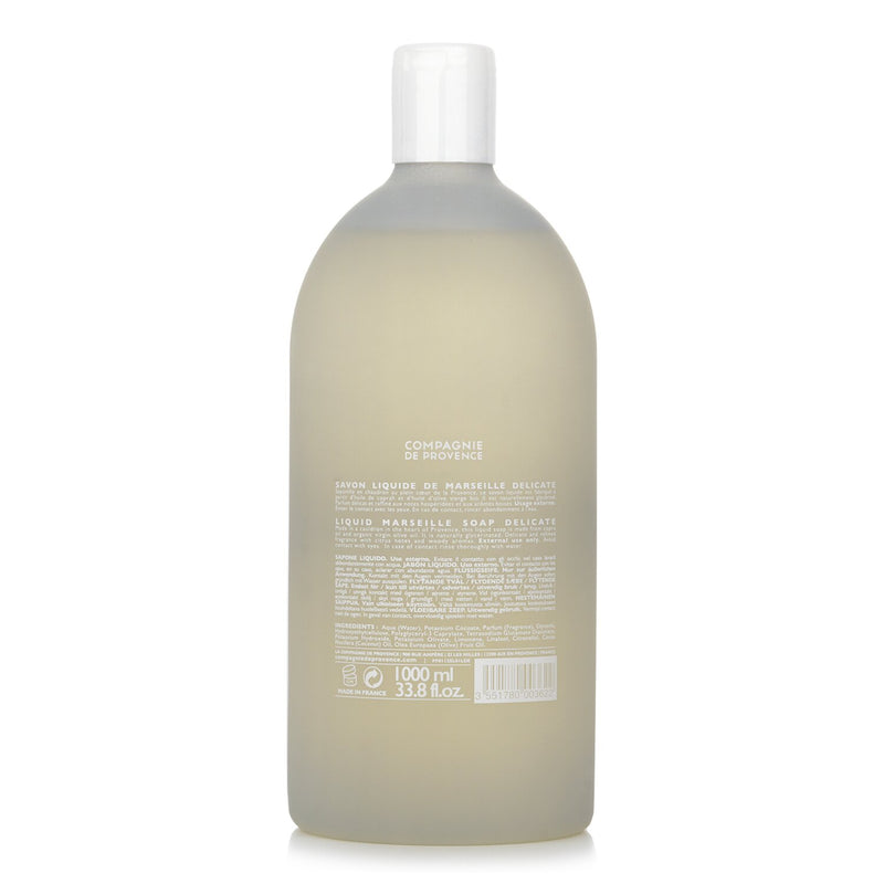 Compagnie de Provence  Liquid Marseille Soap Delicate Refill   1000ml/33.8oz