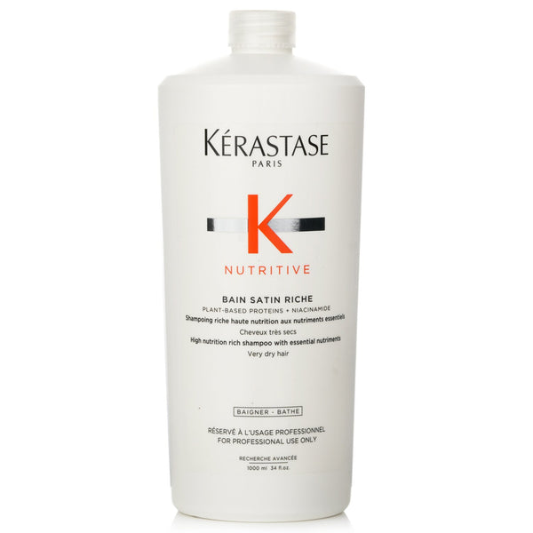 ケラスターゼ  Nutritive Bain Satin Riche High Nutrition Rich Shampoo With Essential Nutriments (Very Dry Hair)   1000ml/34oz