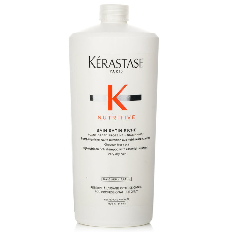 ケラスターゼ  Nutritive Bain Satin Riche High Nutrition Rich Shampoo With Essential Nutriments (Very Dry Hair)   1000ml/34oz
