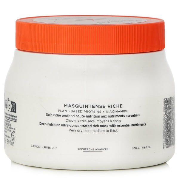 ケラスターゼ  Nutritive Masquintense Riche Deep Nutrition Ultra Concentrated Rich Mask With Essential Nutriments   500ml/16.9oz