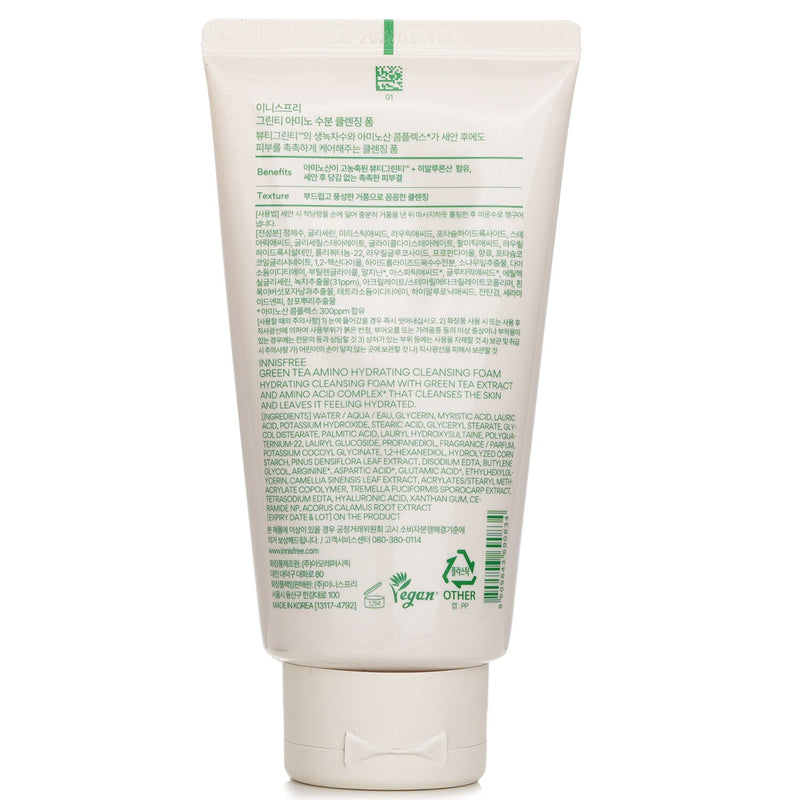 イニスフリー(Innisfree)  Green Tea Hydrating Amino Acid Cleansing Foam   150g/5.29oz