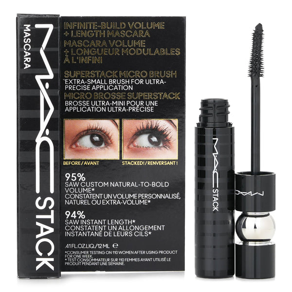 マック  Stack Micro Mascara - # Black   12ml/0.41oz