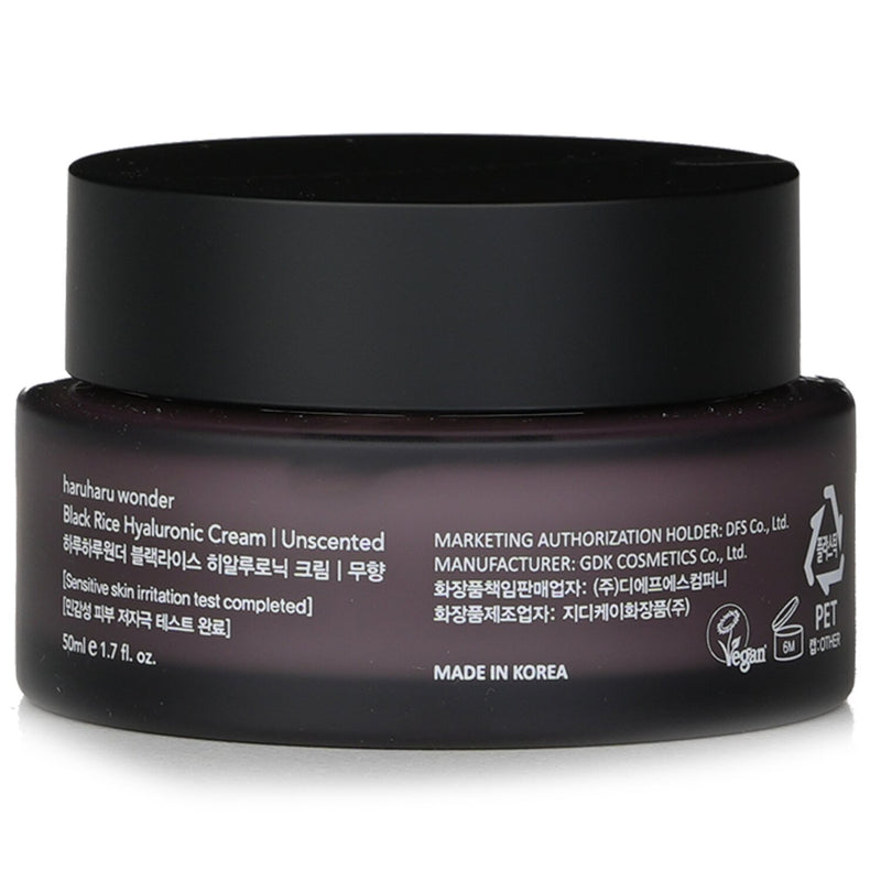 Haruharu Wonder  Black Rice Hyaluronic Cream (Unscented)   50ml/1.7oz