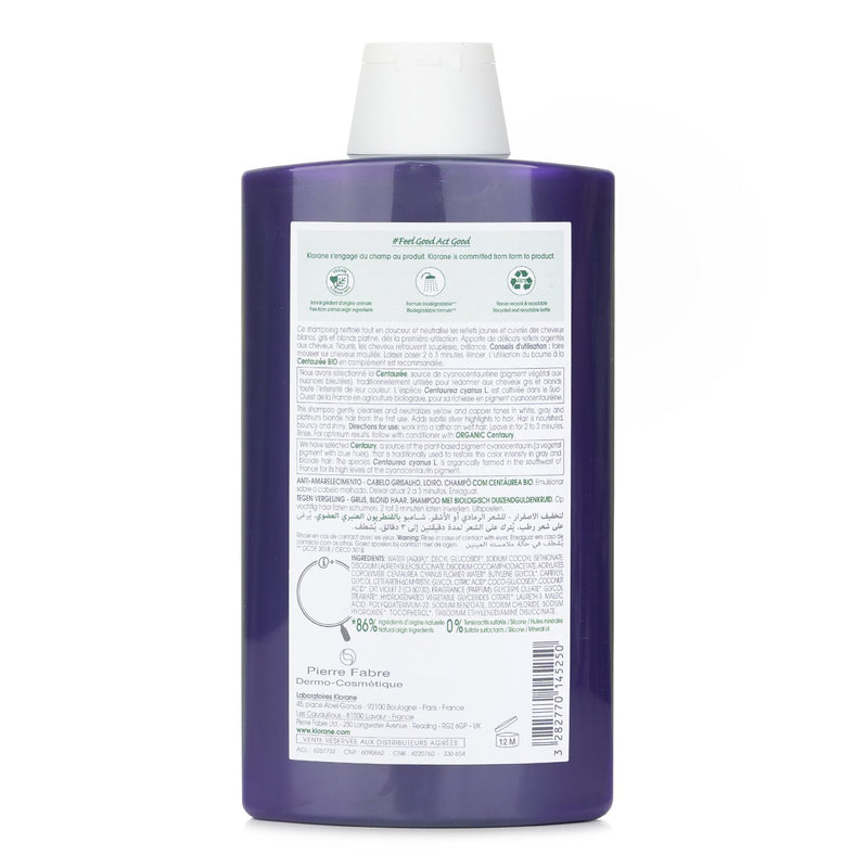 クロラーヌ  Shampoo With Organic Centaury (Anti Yellowing Gray Blonde Hair)   400ml/13.5oz