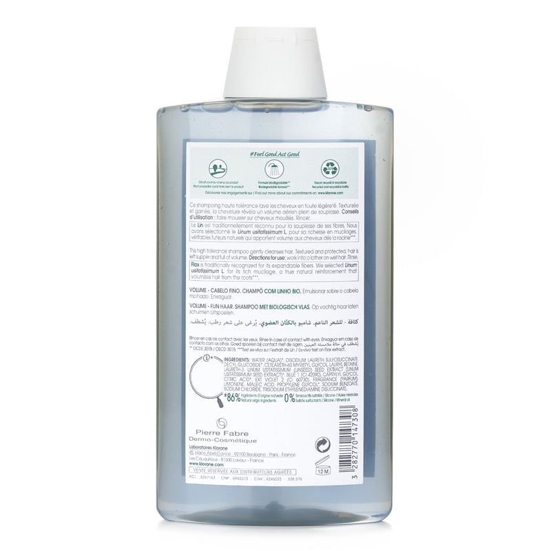 クロラーヌ  Shampoo With Organic Flax (Volume Fine Hair)   400ml/13.5oz
