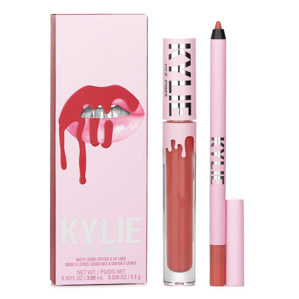 カイリー・バイ・カイリー・ジェンナー  Matte Lip Kit: Matte Liquid Lipstick 3ml + Lip Liner 1.1g - # 801 Queen   2pcs