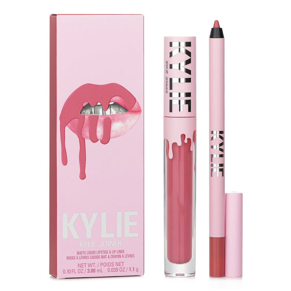 カイリー・バイ・カイリー・ジェンナー  Matte Lip Kit: Matte Liquid Lipstick 3ml + Lip Liner 1.1g - # 302 Snow Way Bae   2pcs