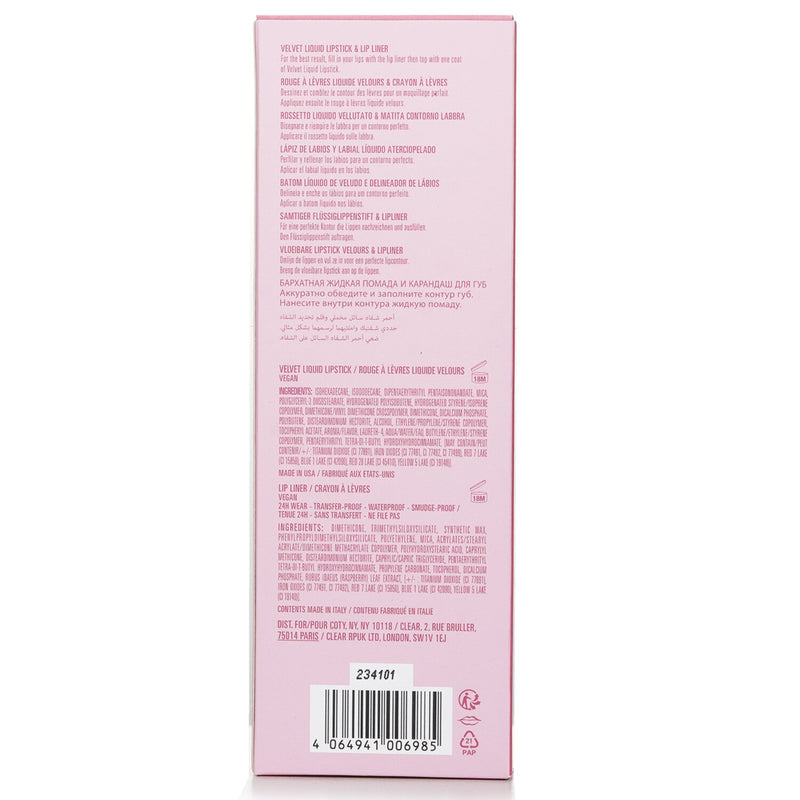 カイリー・バイ・カイリー・ジェンナー  Velvet Lip Kit: Liquid Lipstick 3ml + Lip Liner 1.1g - # 705 Charm   2pcs