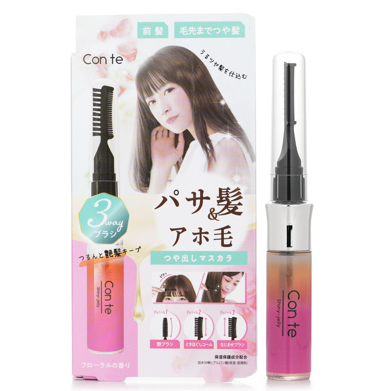 ビューティーワールド  Hair Shiny Gel 3 head brush (Flower Scent)   11g