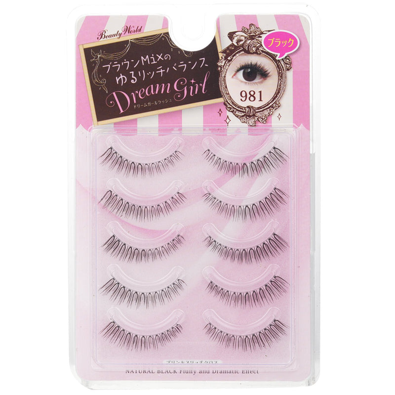 ビューティーワールド  Dream Girl Nylon Eyelash - # 981 Black   5pairs