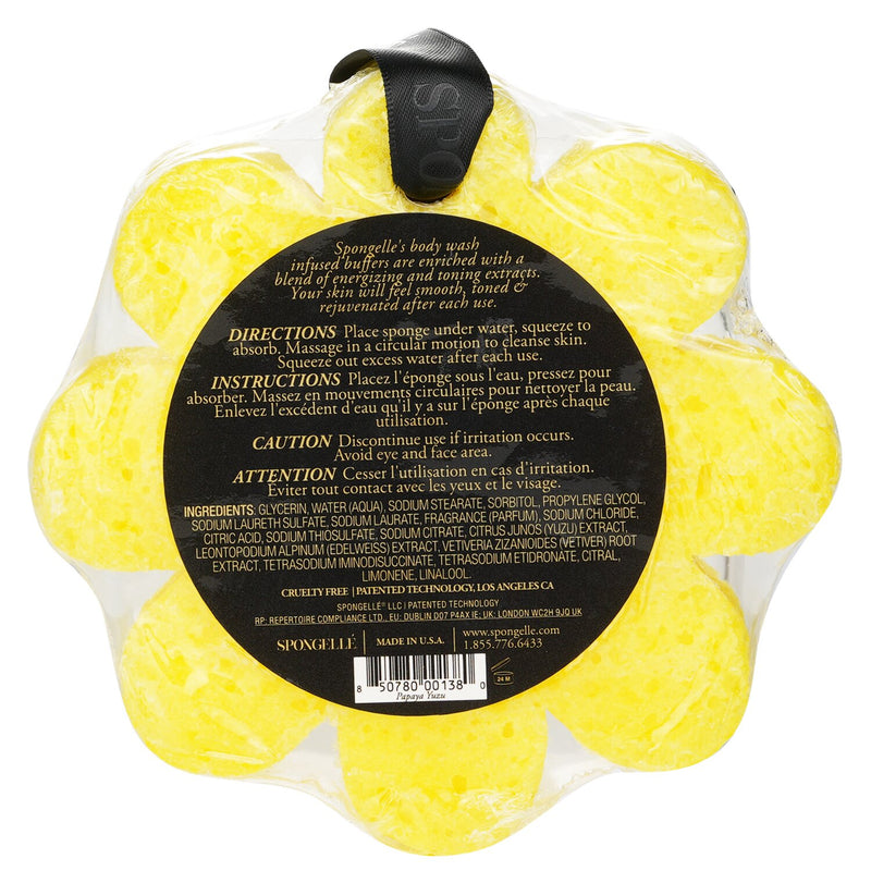 Spongelle  Wild Flower Soap Sponge - Papaya Yuzu (Yellow)   1pc/85g