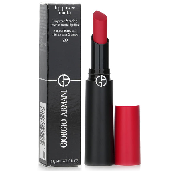 ジョルジオ アルマーニ  Lip Power Matte Longwear & Caring Intense Matte Lipstick - # 409 Electric   3.1g/0.11oz