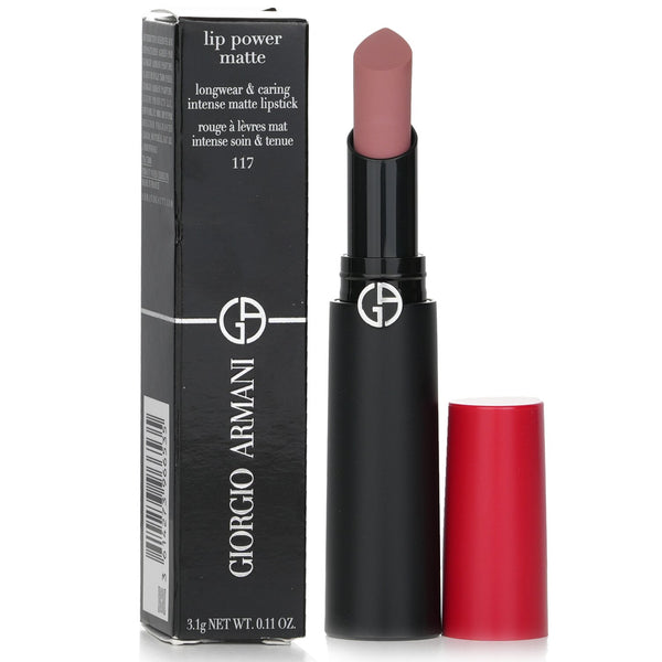 ジョルジオ アルマーニ  Lip Power Matte Longwear & Caring Intense Matte Lipstick - # 117 Graceful   3.1g/0.11oz