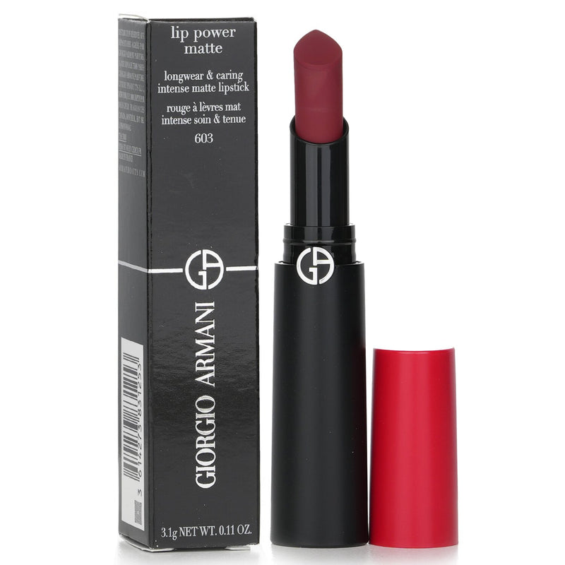 ジョルジオ アルマーニ  Lip Power Matte Longwear & Caring Intense Matte Lipstick - # 603 Dramatic   3.1g/0.11oz