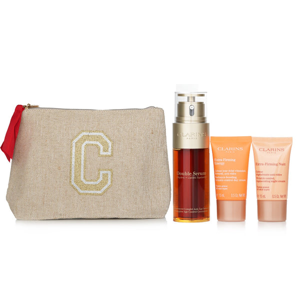 クラランス  Rituale Double Serum & Extra Firming Set:   3pcs+1bag
