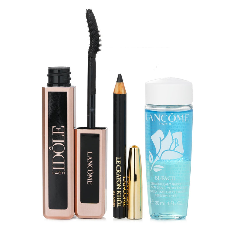 ランコム  Lash Idole Mascara Set: Volumizing Mascara 8ml + Le Crayon Khol - No. 01 Black 0.7g + Non-Oily Instant Cleanser 30ml 942911   3pcs