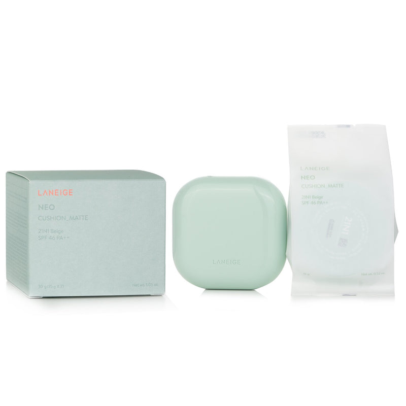 ラネージュ  Neo Cushion Matte SPF46 - # 21N1 Beige   2x15g/1.05oz