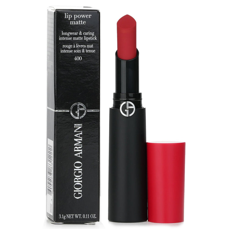 ジョルジオ アルマーニ  Lip Power Matte Longwear & Caring Intense Matte Lipstick - # 400 Four Hundred   3.1g/0.11oz