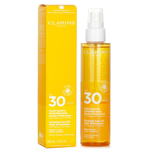 クラランス  Glowing Sun Body Oil High Protection SPF 30   150ml/5oz