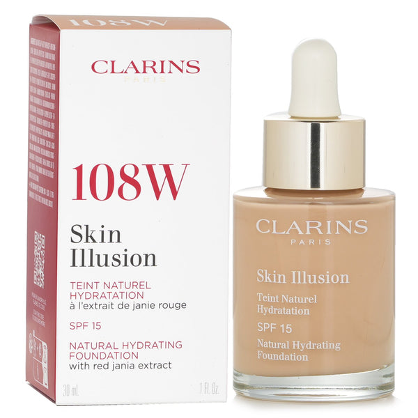 クラランス  スキン イルージョン ナチュラル ハイドレーティング ファンデーション SPF 15 #108W   30ml/1oz