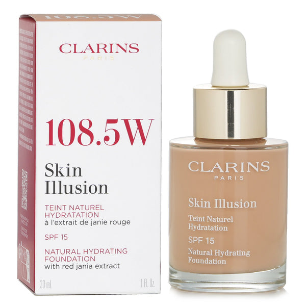 クラランス  スキン イルージョン ナチュラル ハイドレーティング ファンデーション SPF 15 #108.5W   30ml/1oz